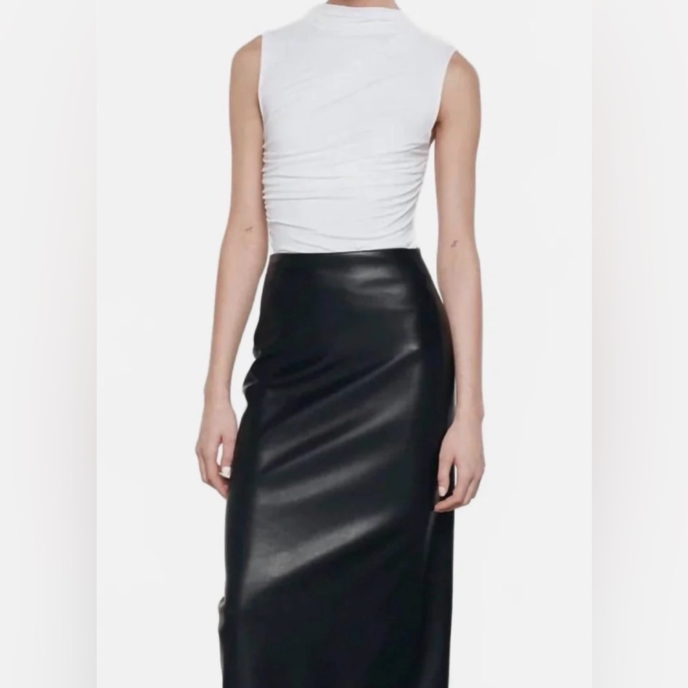 Enza Costa Sleeveless Twist Tank Top In White S